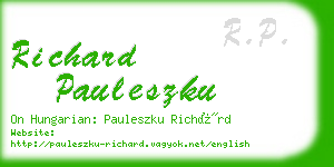 richard pauleszku business card